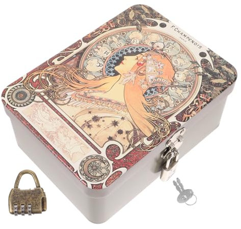 MUCKLILY 1satz Kleine Schmuckbox Aus Eisen Dekorative Aufbewahrungsbox Mit Design Für Schmuck Und Persönliche Gegenstände Sicheres Und Robustes Material Geschenkidee Für Besondere