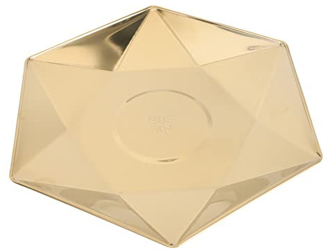 PRETYZOOM Stainless Steel Hexagonal Plate Fruits Tray Household Cake Holder Snack Tray for Baking and Serving at Parties