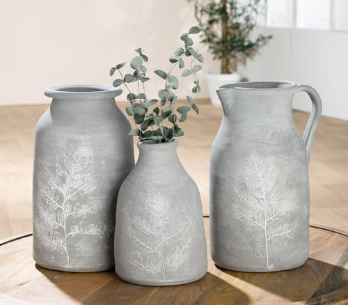 GILDE Keramik Krug/Vase Farn VE 2 32708