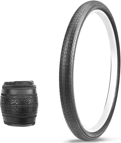 MEGHNA 1er Pack-MTB Reifen 24x1.75 Zoll Fahrrad Reifen Fahrradmantel für Mountainbike,E Bike, Kindfahrrad/Falträder/Hybrid Fahrrad, Falt Slick Tires