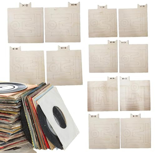 Schallplatten-Trennblätter, -Schallplatten-Trennblätter, alphabetische Schallplatten-Trenner, Vinyl-Schallplatten-Organizer, LP-Schallplatten-Aufbewahrung, Alphabet-Buchstabenteiler,