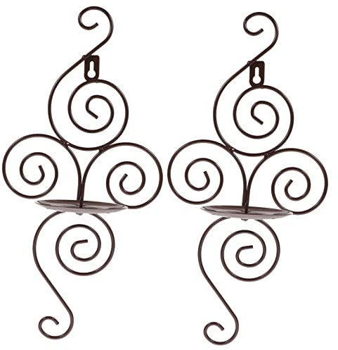 ORFOFE 2stücke Teiliges Wandkerzenhalter Metall Europäische Wanddekoration Für Bar Und Für Stumpenkerzen Und Teelichter