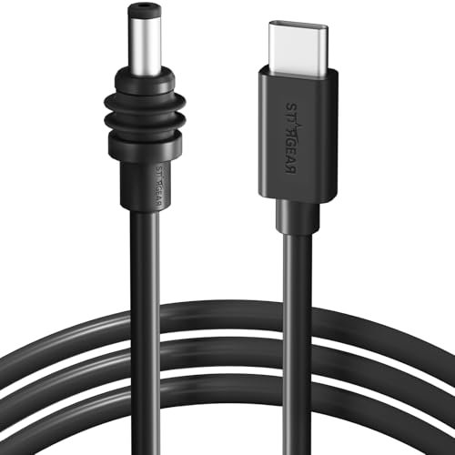 STARGEAR for Starlink Mini Cable 16.4FT, 140W USB C to DC Power Cord 18AWG Type-C to Waterproof Barrel Jack, Work with 60W+ PD Source, Compatible with 28V PPS and 20V PD protocols