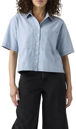 Levi's Harlie Ss Cropped Shirt mässing organ, Mässingsorgan, S