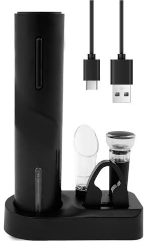 Abrebotellas eléctrico ABS ABIERTO DE VINO ELECTRICO RECARGABLE Electric Couchscrew abrelatas de vino extendido abrelatas de botellas eléctrico con base