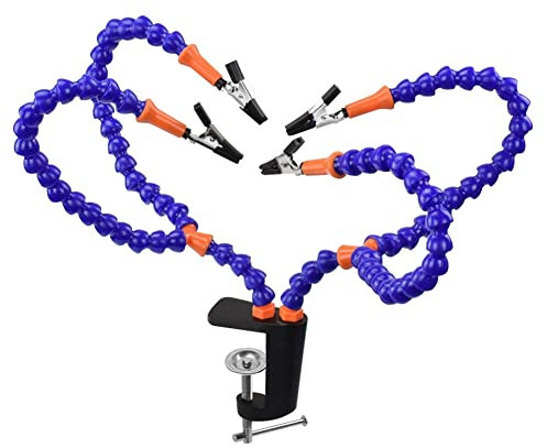 Orolotay 4 StüCke Flexibler Arm, Helfende HäNde, Dritte Hand, LöT Werkzeug, Leiter Platten Halter, SchweißStäNder für die Reparatur Von Leiter Platten