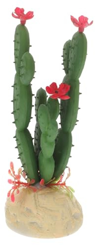 Totority Simulated Cactus Decoration for Fish Tanks Realistic Plastic Aquatic Plant Adornment for Aquariums and Terrariums Low Maintenance No Fertilizer Needed