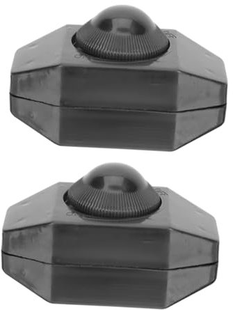 Mikikit 2pcs Led Lamp Switch Black Inline for Lamp Cord Switch Replacement Rotatable Knob for Led Lights Diy Accessories