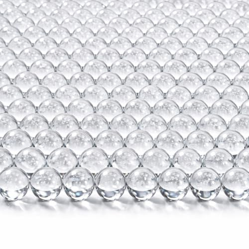 Sukh 190 Pcs Clear Marbles for Vase Filler - Small Round Glass Beads 0.39In Transparent Glass Marbles for Vases,Aquariums,Home Decoration,Games,1LB