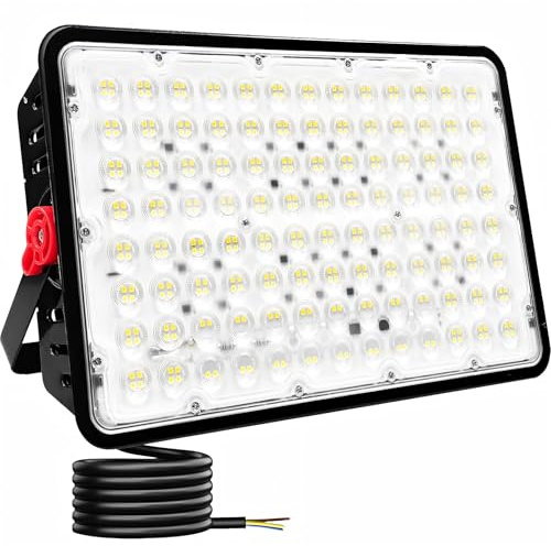 Indmird LED Floodlight Outdoor 400W, 40000LM Flood Lights Cool White 6500K Led Work Light, Waterproof IP66 Floodlights Exterior LED Security Light for Yard, Garden, Warehouse, Farms, Garages, Streets