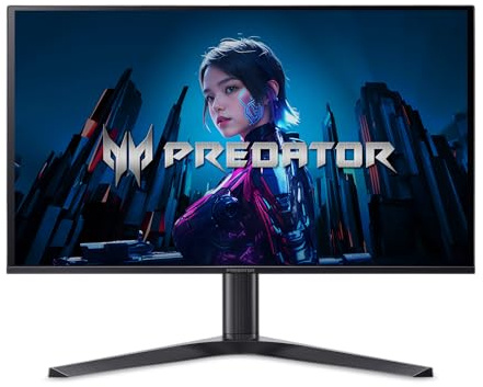 Acer Monitor da gioco Predator da 27, WQHD 2560 x 1440 OLED, AMD FreeSync Premium Pro, 280 Hz, 0,03 ms (da G a G), DisplayHDR VESA True Black 400, Display Port 1.4, 2 HDMI 2.1, X27U Z1b; miiprx