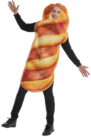 Disfraz de Halloween para pan, comida para fiesta, cosplay, esponja, carnaval, traje cómico, naranja, Talla única