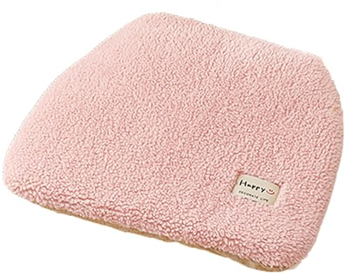Generisch D-förmige Stuhlkissen, Stuhlauflagen Mit Bändern, Abnehmbare Sitzkissen, 40x43cm,rutschfeste Sitzpolster Für Restaurants,Cafés,Küche,Büro(Pink)