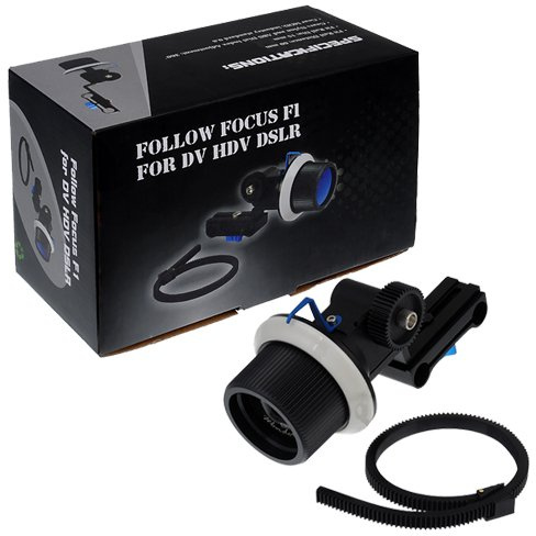 Fotodiox Pro Geared Follow Focus Drive for DV HDV DSLR, Fits Shoulder Supports, Stabilizers and Video Rigs - Premium Precision, Fits all 15mm Rod Mounts, Camera Reversible