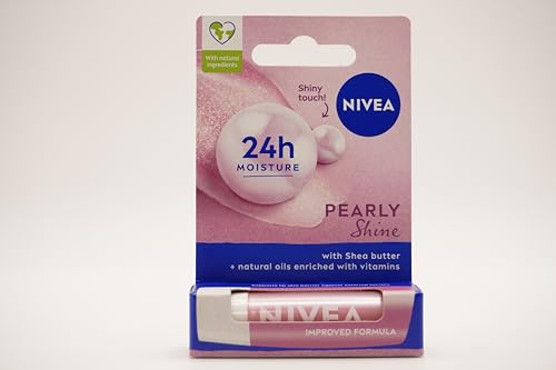 Nivea Lip Balm Care Pearly Shine 4.8g | Pearl & Shine Silk Extract x 3 Packs by Nivea