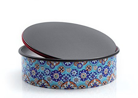 Domo PushPan, Tortiera Antiaderente Salvagoccia, Fondo Apribile con Cerniera in Silicone, Diametro 23 cm