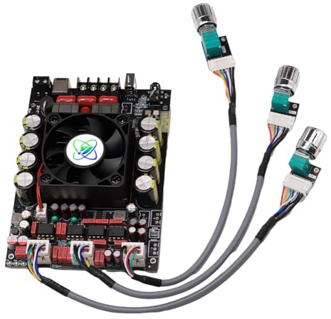 Amplificatore Audio Bluetooth 5.2 Stereo 220W+220W, Modulo Amplificatore Classe D TPA3251 per Alta Fedeltà Hi-Fi, Senza Perdite di Segnale, con Regolazione Bassi e Alti, Amp Board Subwoofer Attivo