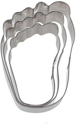 Westmark Juego de cortapastas, Distintos tamaños, Acero inoxidable, Pies de queso, 3 piezas, Plateado, 31972260