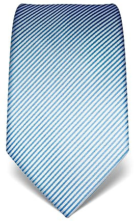Vincenzo Boretti Herren Krawatte reine Seide gestreift edel Männer-Design zum Hemd mit Anzug für Business Hochzeit 8 cm schmal/breit hellblau
