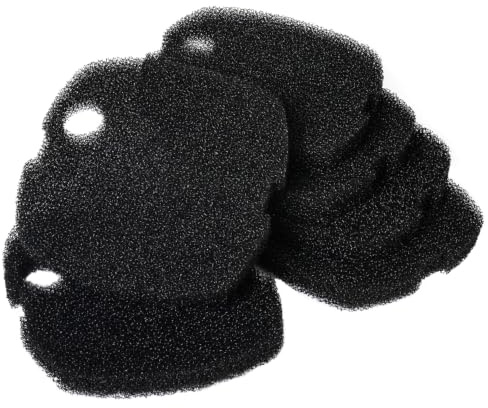 LTWHOME Compatible Black Coarse Filter Foam Pad Replacement for All Pond Solutions 1000EF Aquarium External Fish Tank Filter (Pack of 6)