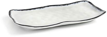 LACOR 63976 - Fuente ondulada rectangular de melamina libre de BPA | En melamina resistente, para servir y presentar en mesa; libre de BPA, ideal para cocina profesional y uso diario en casa