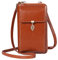 ENONEO Borsa a Tracolla per Cellulare Portafoglio Donna Vera Pelle con 12 Slot per Carte e Tanti Scomparti Borsa Porta Cellulare Tracolla Piccola con Portamonete Cerniera e Cinghia a Mano (Marrone)