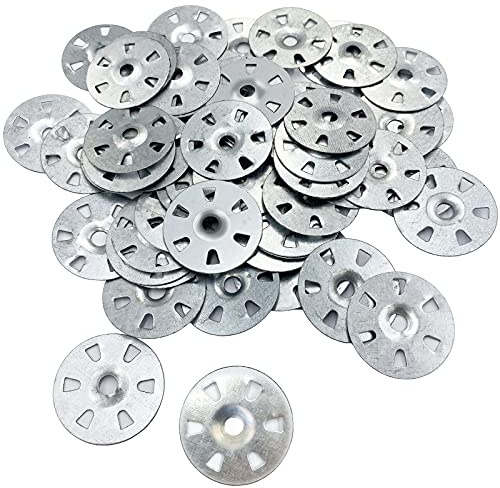 ESINO 100 Pieces Tile Backer Board Washers, 35mm Diameter Alloy Steel Fixing Washers for Insulation Thermoboard Backer Boards