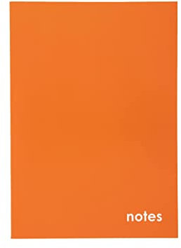 Collins Essential Notizbuch, liniert, A4, 80 Seiten, Orange