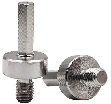 BRSCHNITT Core Drill Bit Arbor Adapter, 2pcs M10 Thread to 3/8 Hex Shank for Threaded Diamond Hole Saw Core Drill Bit