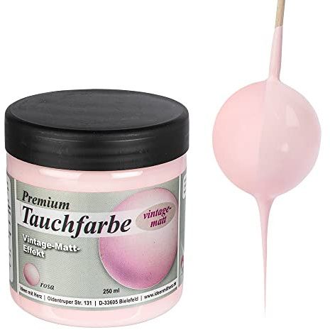 Ideen mit Herz Premium-Tauchfarbe mit Vintage-Matt-Effekt | 250 ml (rosa)