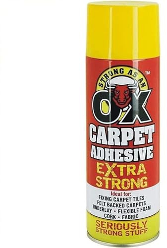 Multi Purpose 500ml Spray/Carpet Adhesive Spray for Carpet Vinyl Cardboard foil Card Paper Leather Craft Fabric & Man More (Adhesive)