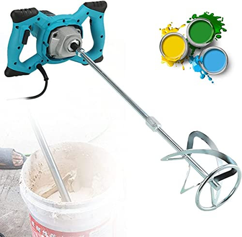 Miscelatore per Cemento colla e Malta 2000W Elettrico trapano Mescolatore Agitatore per Malta con 6 velocità Regolabili attacco M14 impugnatura ergonomica e sistema antivibrante