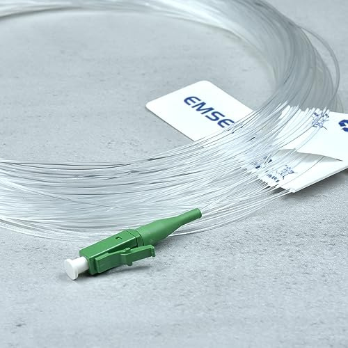 EMSECKO Câble Fibre Optique LC/APC à LC/APC - Câble Patch Invisible Monomode pour Réseaux Domestiques FTTH - Longueur 20M