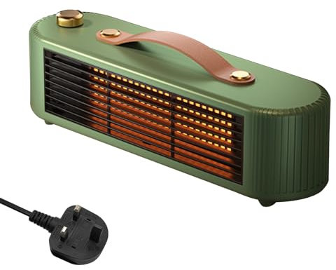 800W Electric Heater,Low Energy Fast Heating Ceramic Electric Heater Protable Fan Heater for Home,Office,Overheating & Tip-Over Protection (Green)
