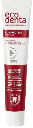 Ecodenta Gum Protection Toothpaste with Tea Tree Oil I Tooth Paste Without Fluoride, Strengthens and Protects The Gums I Toothpastes with Natural Ingredients, Suitable for Vegans, 75ml