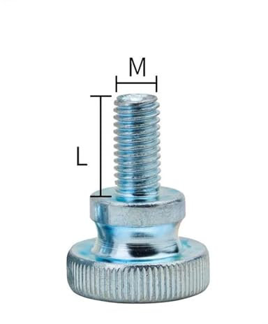 1/5 Stück M3 M4 M5 M6 M8 M10 Rändel Hoher Stufenkopf Handfest Rändelschraube Vorhangfassade Glasverriegelung Rändelschraube einstellen (Color : 40mm, Size : 5pcs M5)