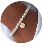 TINGN Perlenarmband Damen, Armband mit Buchstaben Armbänder Damen, Personalisiert Armband für Sie, Buchstaben L Armbänder Frauen, Personalisierte Geschenke für Frauen Mädchen, Geschenke zur Geburt