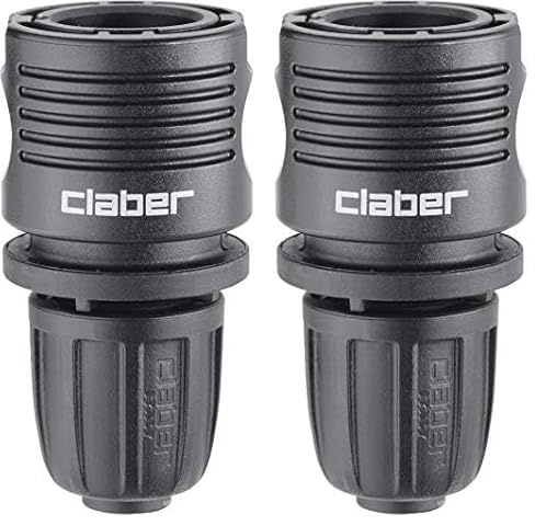 Claber 91009 Goccia a Raccordo Automatico, Nero, Piccolo (Confezione da 2)