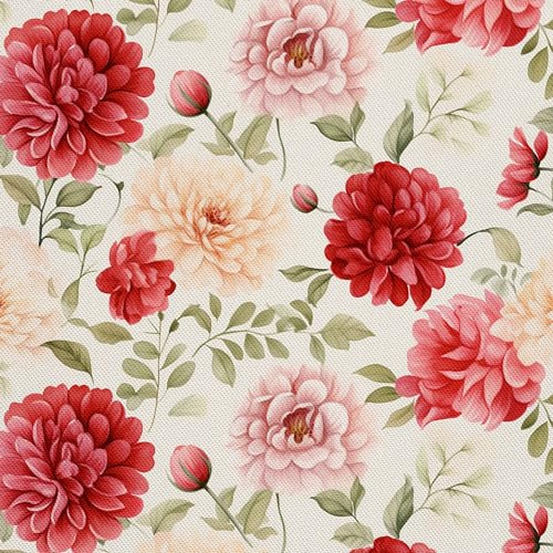 HEKO PANELS Stoff Oxford wasserdicht, Blumen, 1 Meter 155 x 100 cm | Dekostoffe zum Nähen und Handwerken, blickdichte Möbelstoffe, Nähstoffe DIY, als Meterware erhältlich