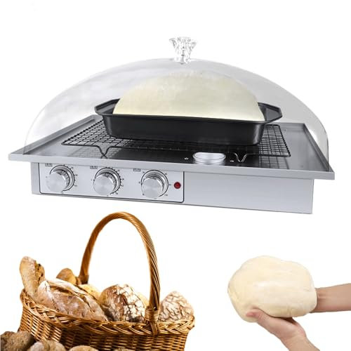 Aredwhiterui Máquina Eléctrica para Leudar Masa De Pan | Caja para Leudar Pan con Masa Madre - Temperatura, Humedad Y Tiempo Ajustables, para Yogur, Repostería, Queso,410×310×280mm