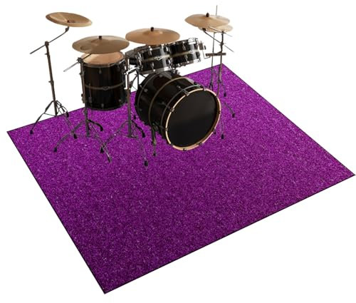 Schlagzeugteppich Schallschutz Teppich Professioneller Trommelteppich Drum Matte Trommel Teppich Schlagzeugteppiche Elektronischer Drum Teppich Professionelle rutschfest Drum Teppich 180 x 160 cm