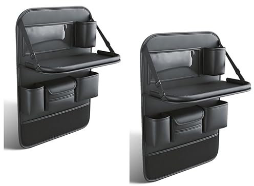 LIXINRU Auto-Rücksitz-Aufbewahrung für Skoda Octavia Rs Skoda Kodiaq Skoda Superb Skoda Fabia Rücksitz-Organizer Autositz Gap Organizer mit Ablage Klappbarer Tisch Organizer und Autoaufbewahrung