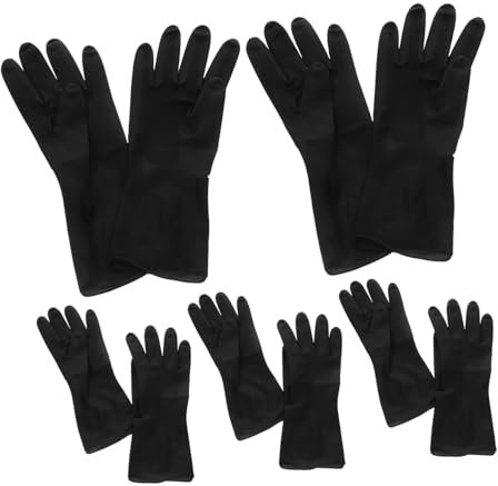 Beaupretty 5pairs Non-slip Latex Gloves for Hair Dye Barber Salon Use Black s Hair Beauty Tools
