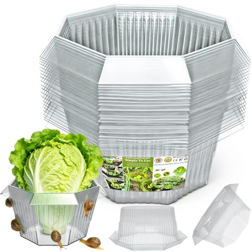 30 Stück Schneckenkragen,Schneckenkragen aus Plastik,Schneckenschutzringe,Schneckenabwehr Schutzring,Schneckenring Garten Effektiver Schneckenschutz für Ihre Salatpflanzen Hängende Tomaten