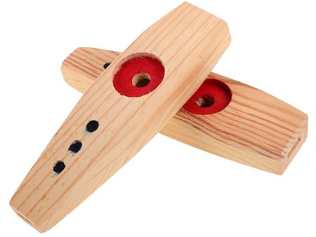 Kisangel 2stücke Kleine Holz-kazoo Begleitinstrumente Für Übung Und Aufführung Einfach Zu Spielen Musikinstrument Ohne Notenkenntnisse Erforderlich