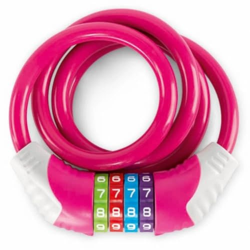 Antivol De Vélo Avec Chiffres Pour Enfants, Câble Antivol À Combinaison De Code, Cadenas À Combinaison De Vélo Pour Filles Et Garçons, Accessoire De Vélo Pour Enfants Rose