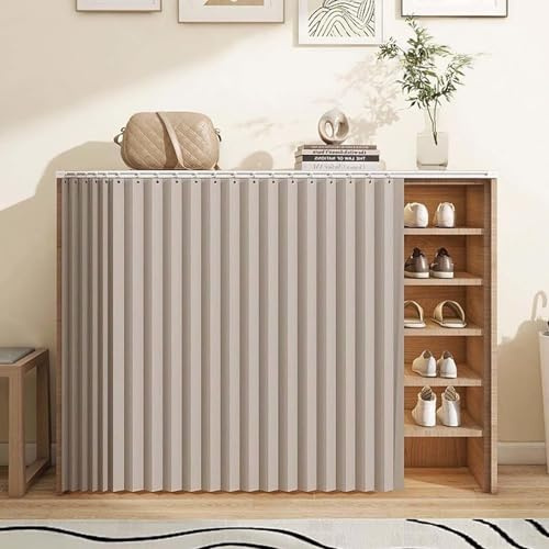 Cortina Cocina Ventana Cortinas De Cocina Cortina para Ventana con Rieles Deslizantes Cortina De Gabinete De Zapatos Cortinas Cortas Opacas Visillos De Cocina,#3-W50xH70cm