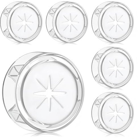 Alyvisun 6Pcs Aesthetic Self-Adhesive Towel Hooks for Bathrooms, Push in Suction Round Tea Towel Holders for Kitchens, Multifunctional Stick on Towel Holder, No Drilling