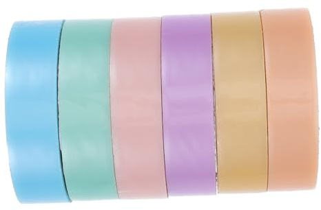 FUTUREORYY 6rollos Cinta Adhesiva De Bolas Colorida y Educativa Para Manualidades Creativas Decorativa y Divertida Para Regalos De Fiesta y Materiales Para Artistas
