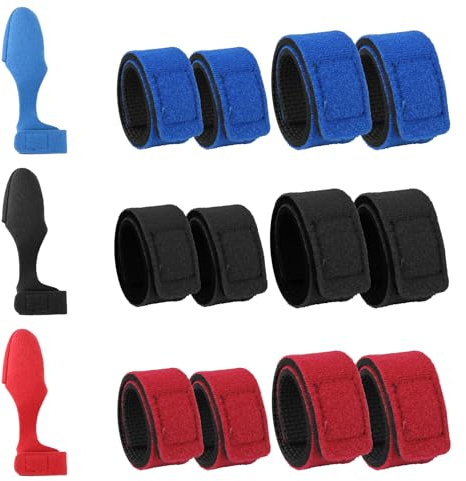 SGYKJ 12 correas para cañas de pescar, cinturones para cañas de pescar, correas elásticas ajustables para cañas de pescar,accesorios de pesca con alimentador para cañas de pescar y 3 tapas para cañas.